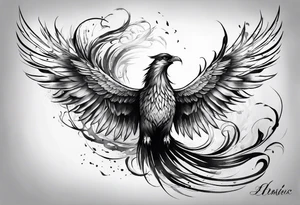phoenix being reborn tattoo idea