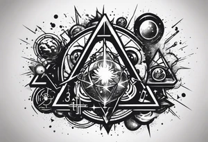 Science experiment exploding into Adrenaline chemical symbol tattoo idea