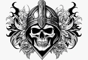 knight skull tattoo idea