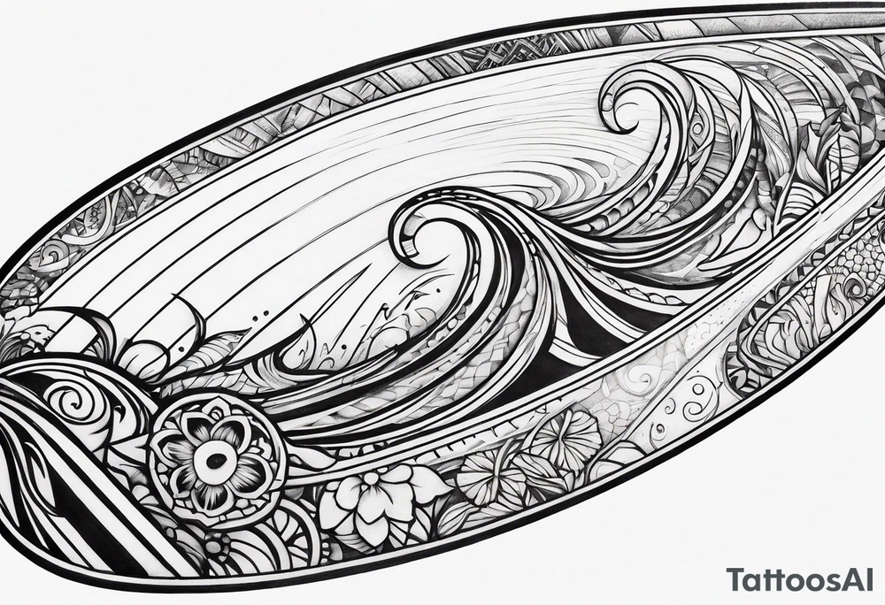 surfboard tattoo idea