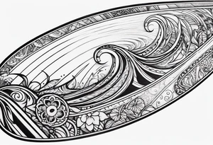 surfboard tattoo idea