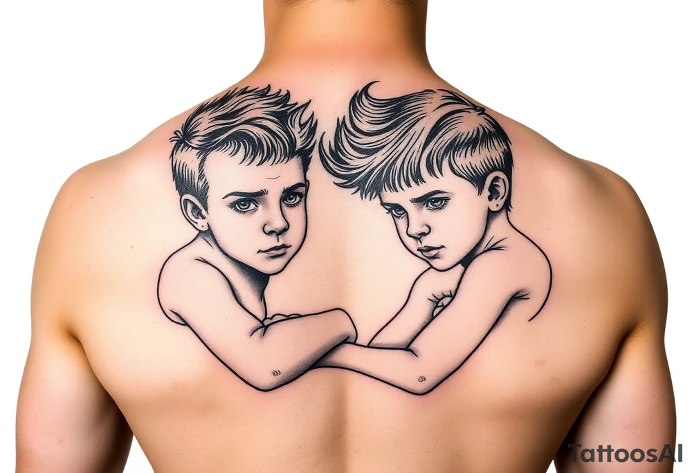 Little boys with day being strong tattoo idea