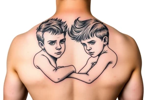 Little boys with day being strong tattoo idea