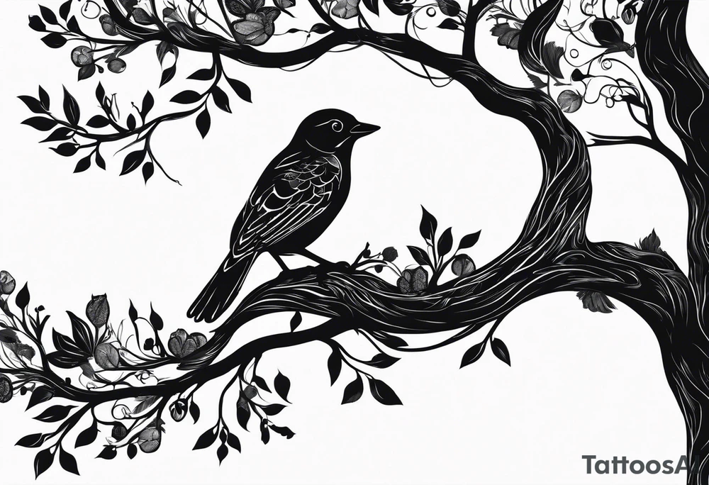 Bäume silhouette tattoo idea