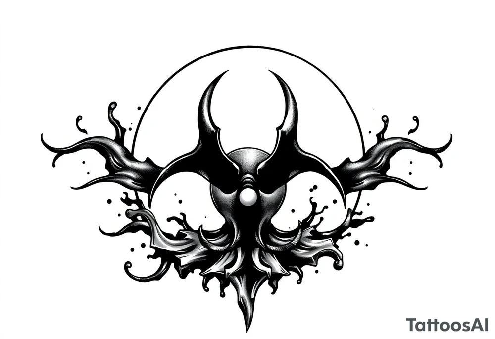 Contagion sign imwith toxic spill behind tattoo idea