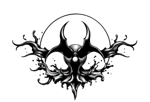 Contagion sign imwith toxic spill behind tattoo idea