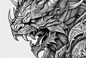 Military demon tattoo idea