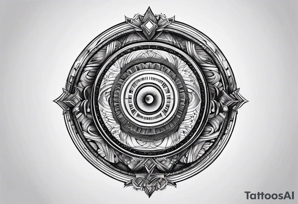 circle made of the text Oscar Embla & Emil tattoo idea