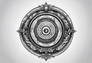 circle made of the text Oscar Embla & Emil tattoo idea