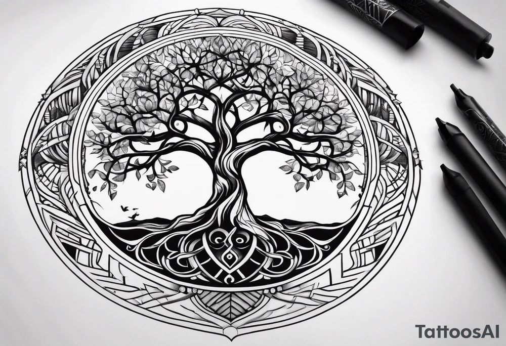 tree of life spiritual tattoo idea