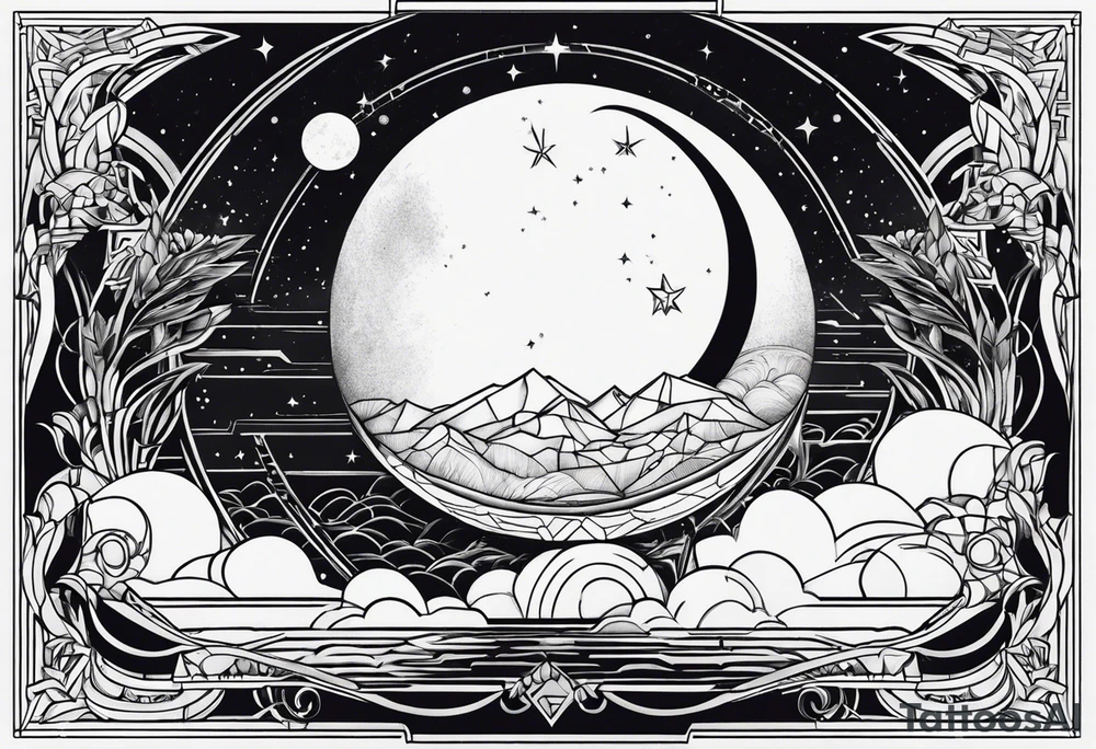 sacred moon tattoo idea