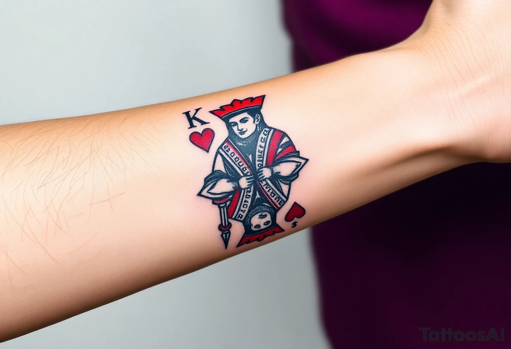 king of hearts tattoo idea
