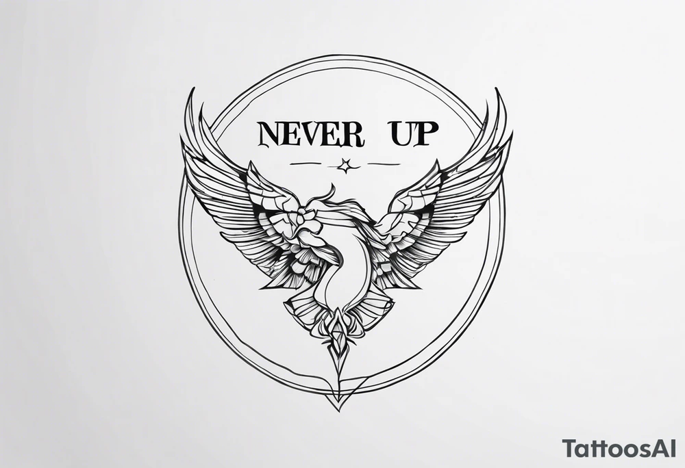 Never give up tattoo idea