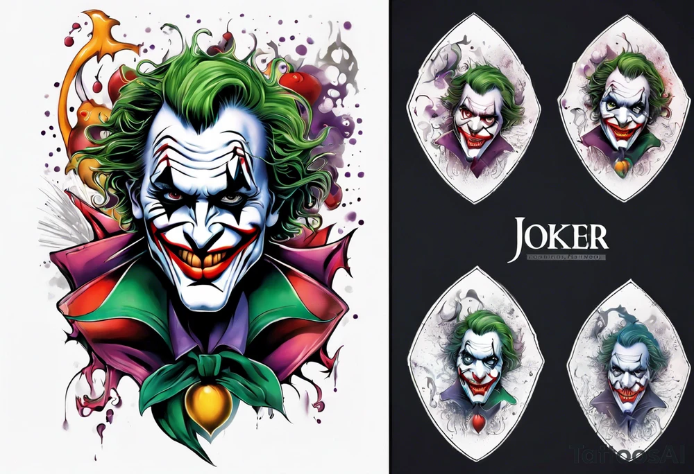 joker sleeve tattoo idea