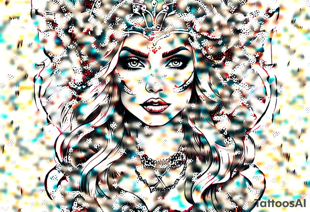 Mermaid skeleton tattoo idea