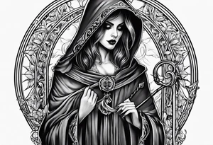 lady grim reaper tattoo idea