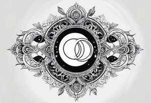 infinity symbol with the sun by onw side and the moon by the other tattoo idea