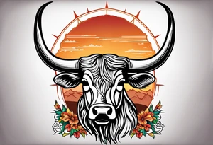 cybersigilism mean Longhorn with state of texas behind it 
With “512” on top of head tattoo idea