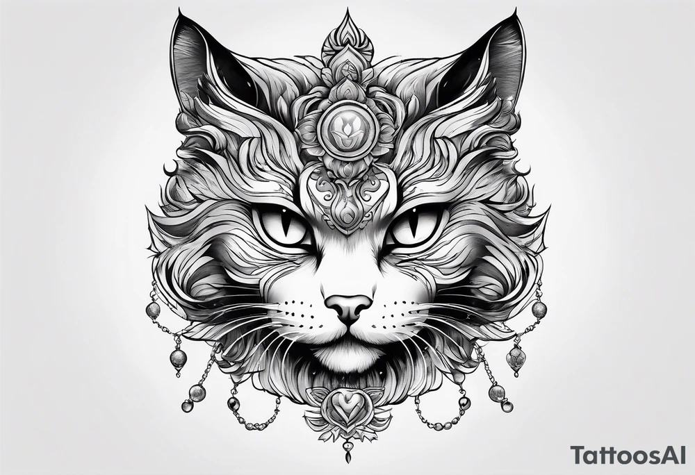 Evil cat tattoo idea