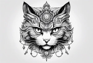 Evil cat tattoo idea