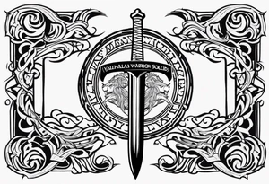 Valhalla  warrior soldier  Sword tattoo idea