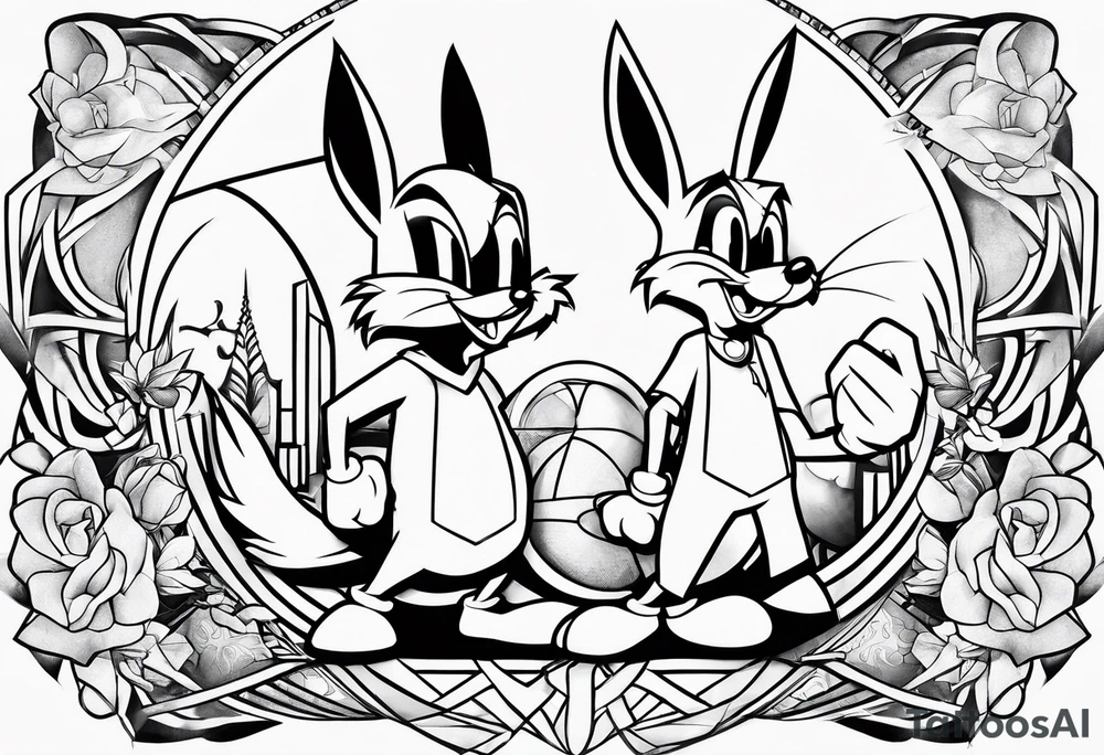 The looney tunes characters tattoo idea
