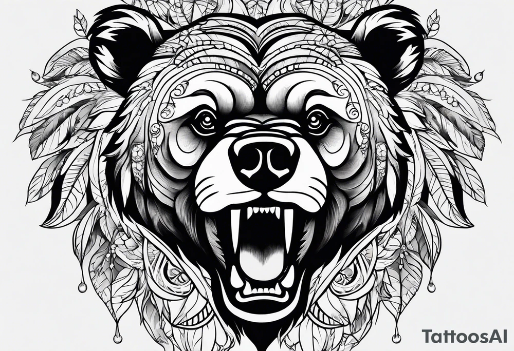 Grizzly bear tattoo idea