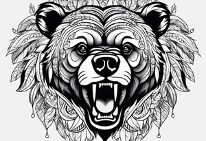 Grizzly bear tattoo idea