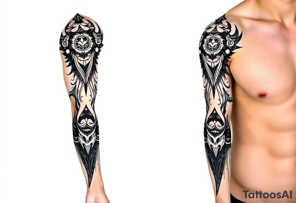 Sicilian coast with oceanic aesthetic tattoo idea