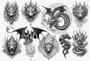 Dragons back piece tattoo idea