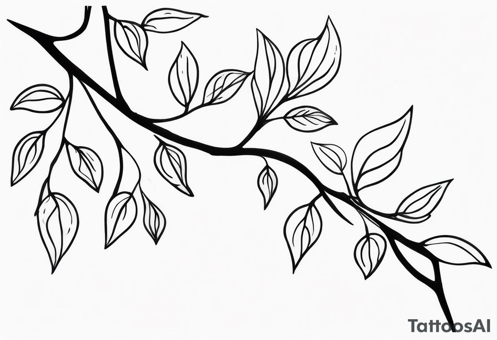 Branch and vines tattoo idea