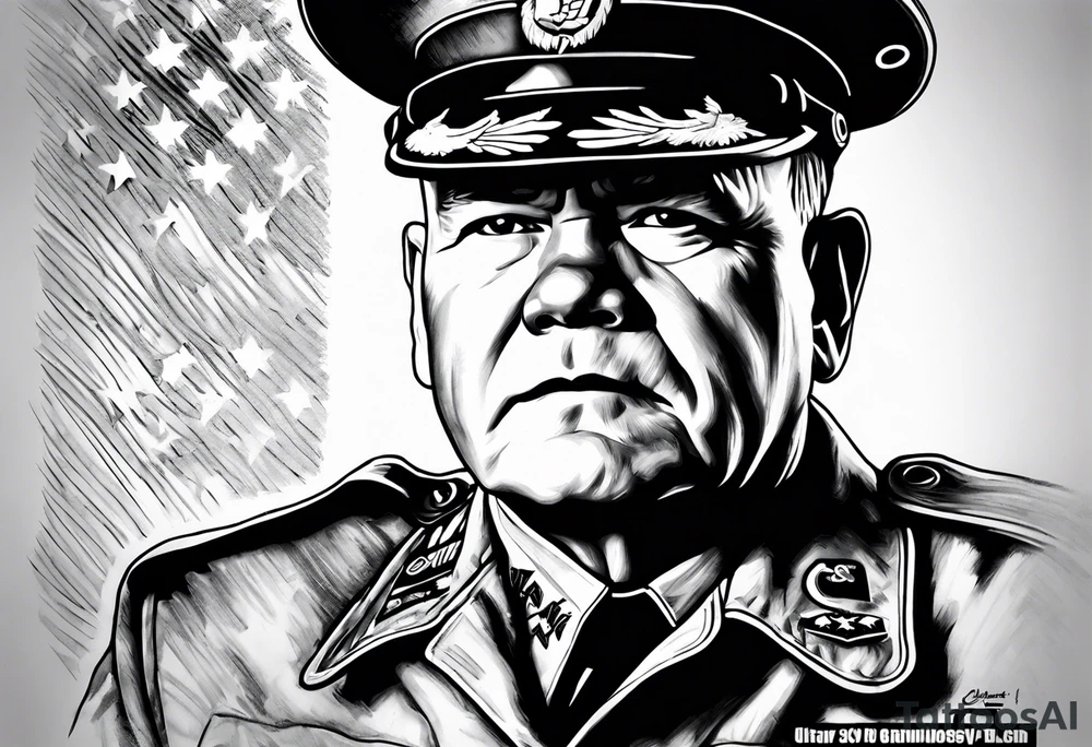 Realistic chesty puller usmc tattoo idea