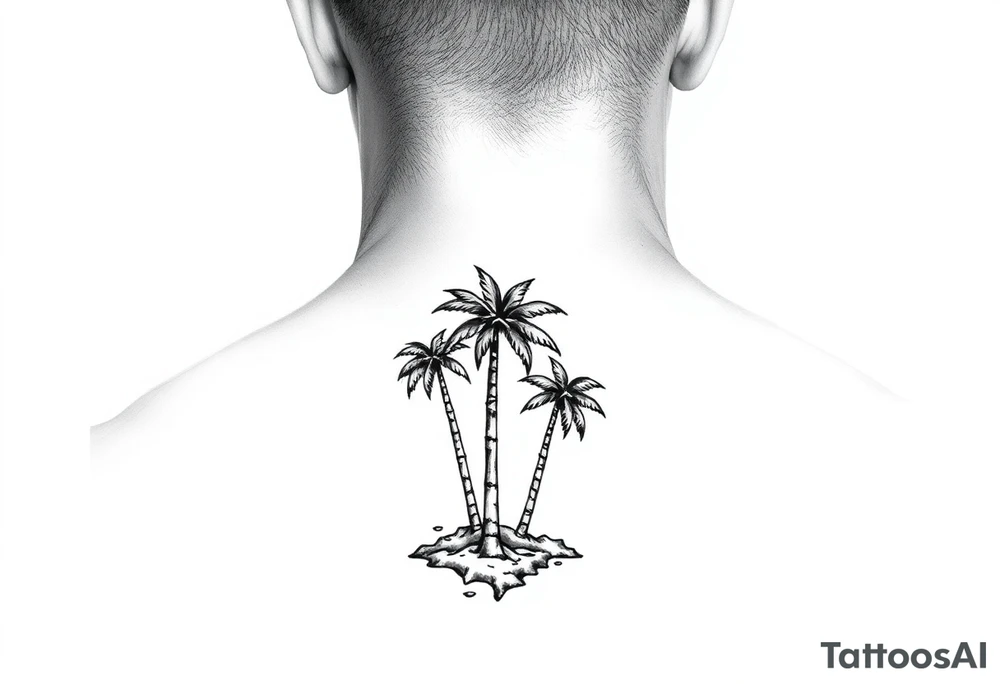 Zoe BOYZ with palm trees and flames tattoo idea