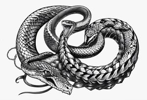 Snake on a sword tattoo idea