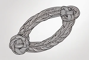 Arm filler rope with knots tattoo idea