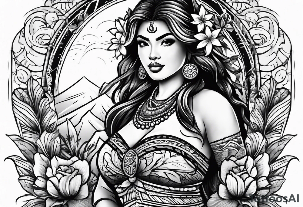 hula girl tattoo idea