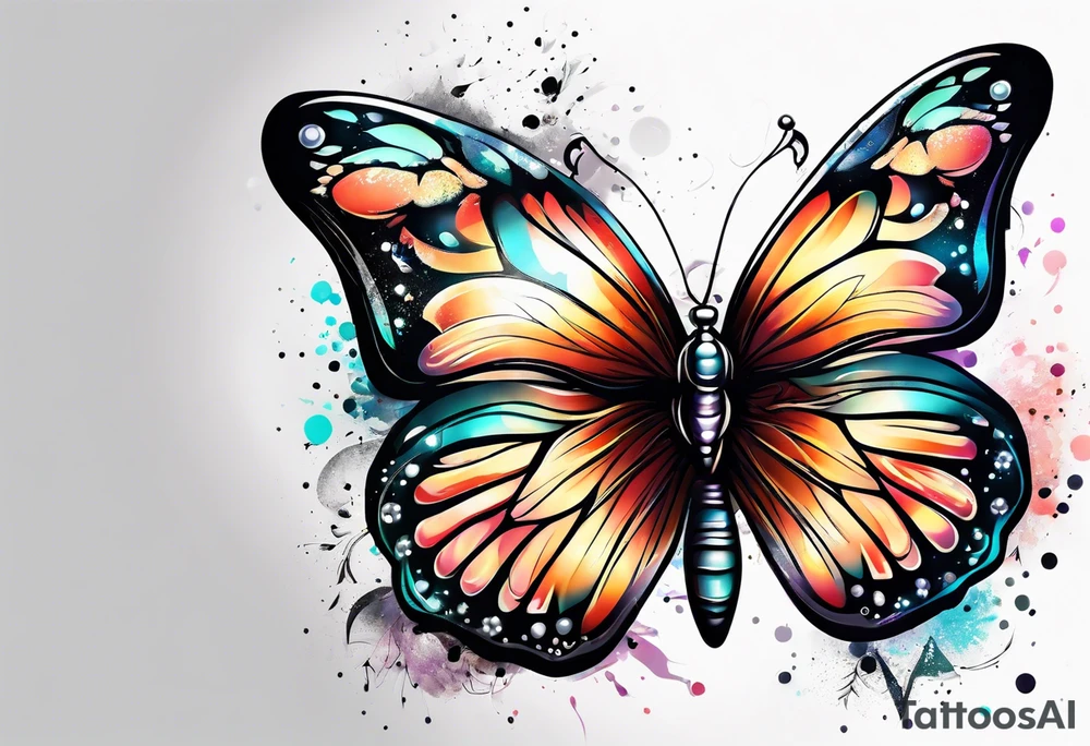 Butterfly and super nova tattoo idea