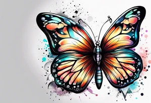 Butterfly and super nova tattoo idea