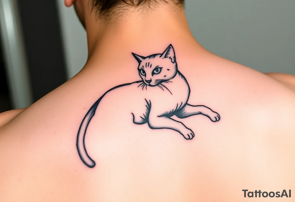 black cat tattoo idea
