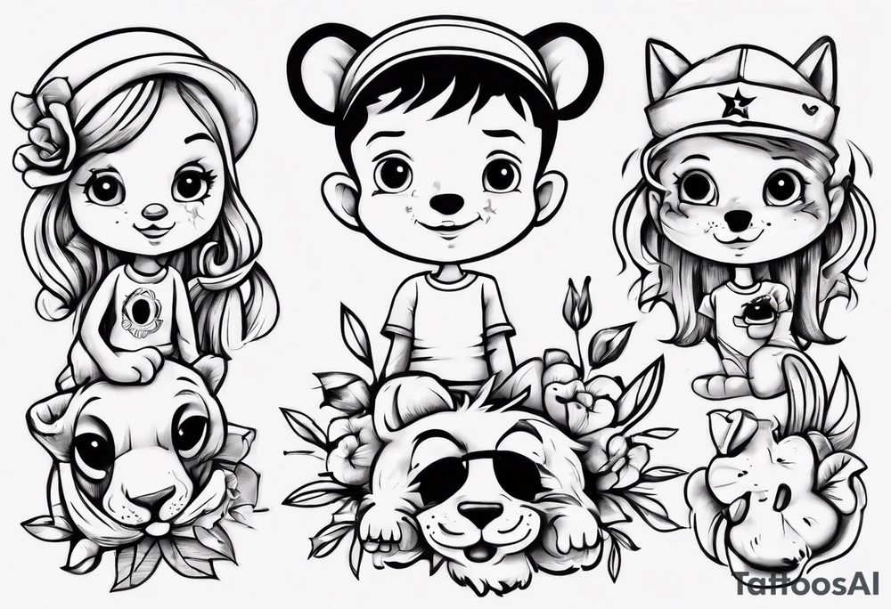 My children's names Maggie and Lucas tattoo idea