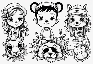 My children's names Maggie and Lucas tattoo idea