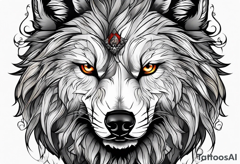 Lobo animal, pes de gente tattoo idea