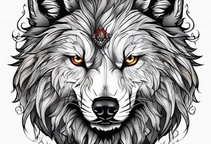 Lobo animal, pes de gente tattoo idea