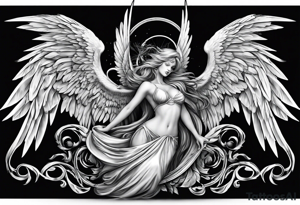 angel of death 3d tattoo idea