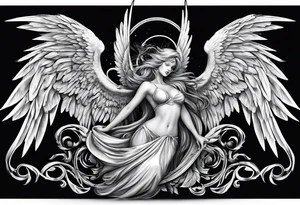 angel of death 3d tattoo idea