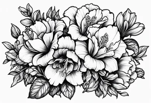 Snapdragon flowers tattoo idea