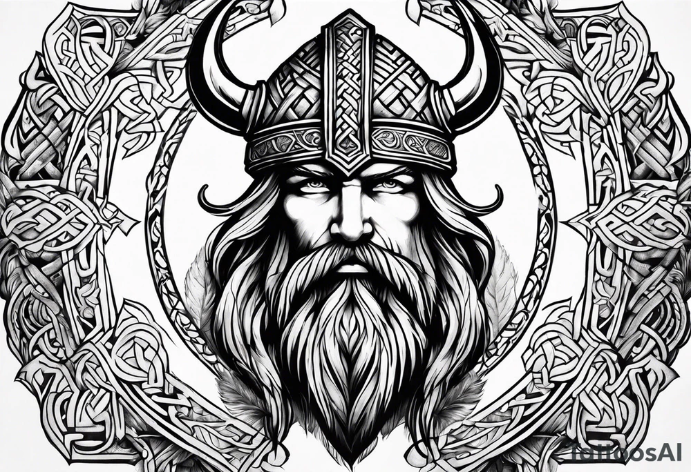 Viking cross tattoo idea