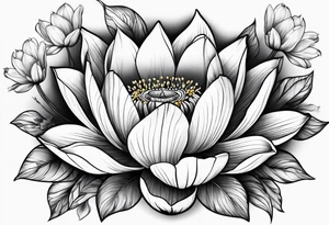Flower that looks like lotus and tulip combined tattoo idea