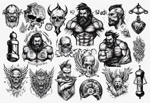 gym bros tattoo idea