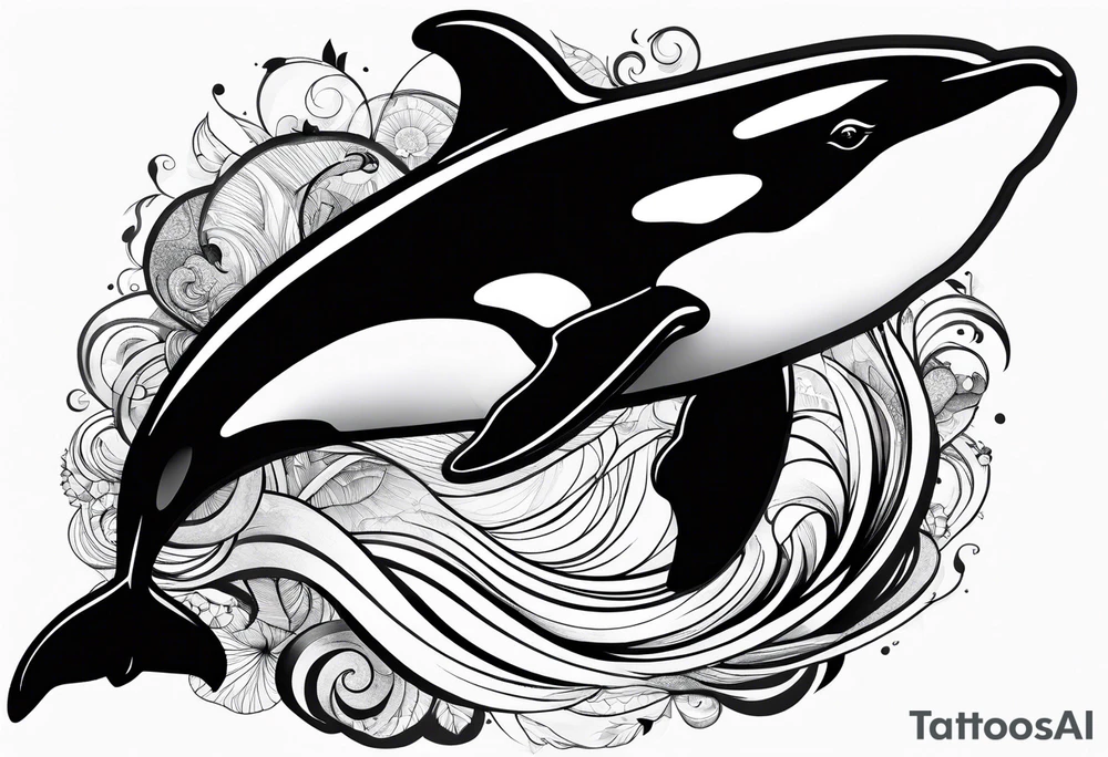 Orca whale tattoo idea